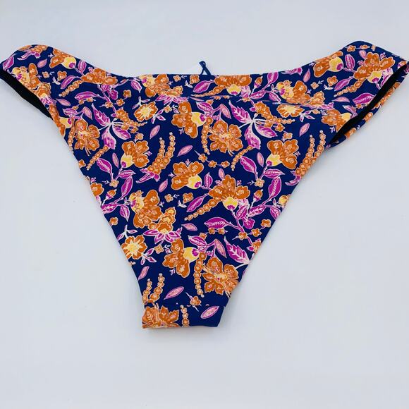 New J. Crew Floral Curved Waist Cheeky Bikini Swim Bathing Suit Bottom Size 2X - Picture 5 of 8